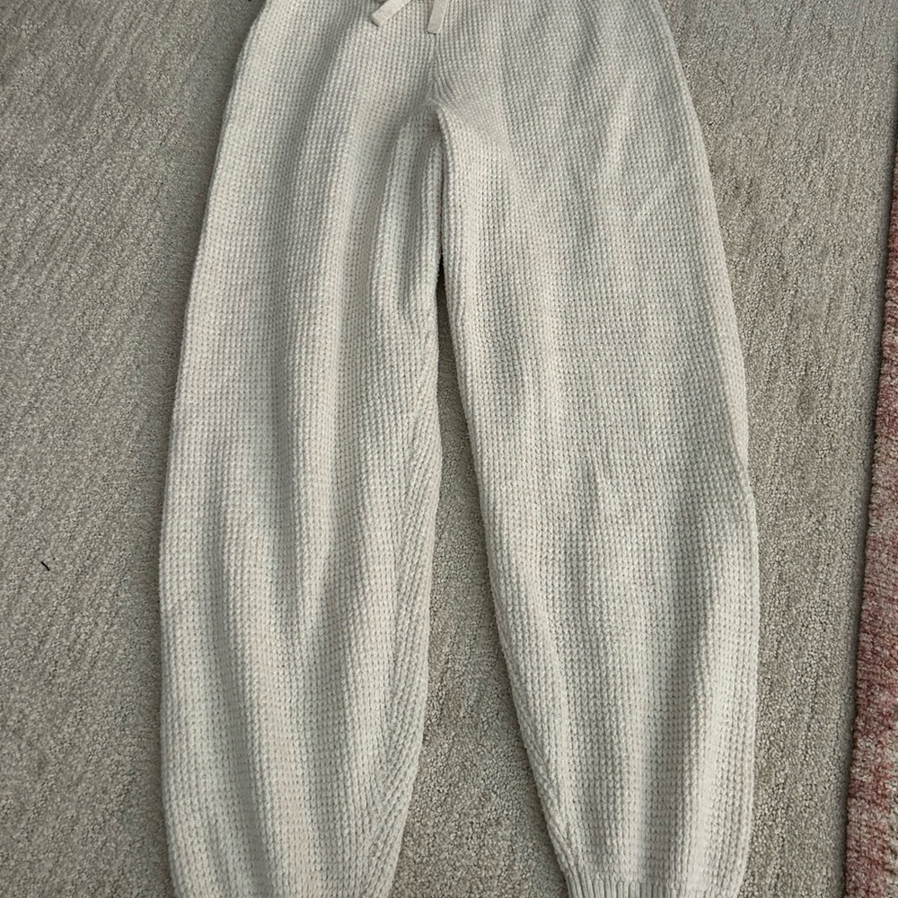 Aerie Soft Cream Knit Joggers